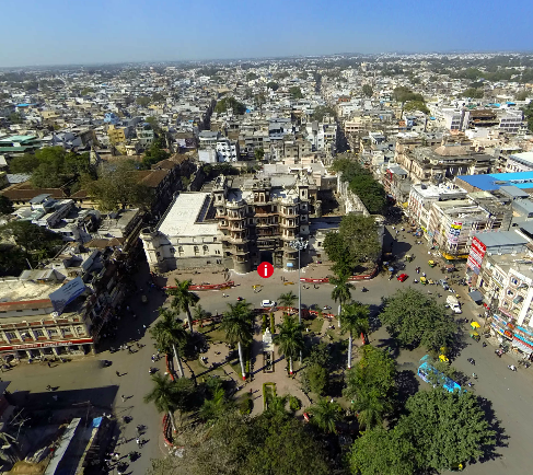 Drone view of Rajwada – Indore