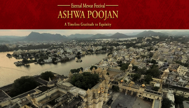 360 Degree Aerial View of Ashwa Poojan at City Palace, Udaipur