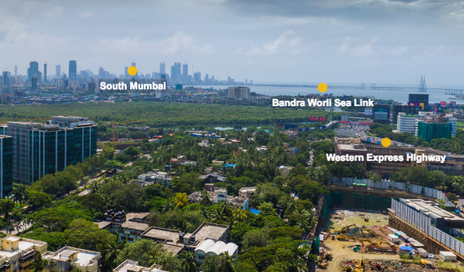 Aerial Panorama Rustomjee Seasons BKC